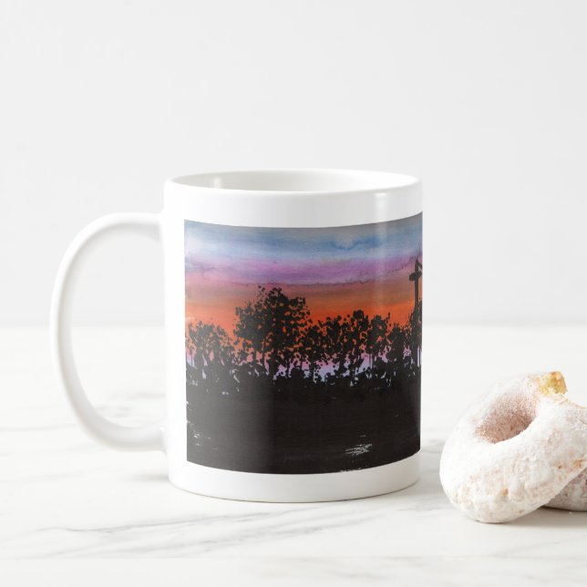 Mug Coupe du café Sunrise (Avec donut)