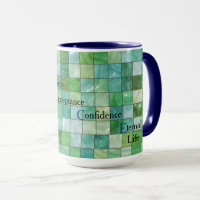 Coupe du Motif de carreaux verts de grâce