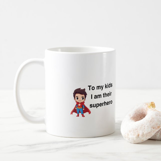 Mug Coupe pour les parents de super-héros (Avec donut)