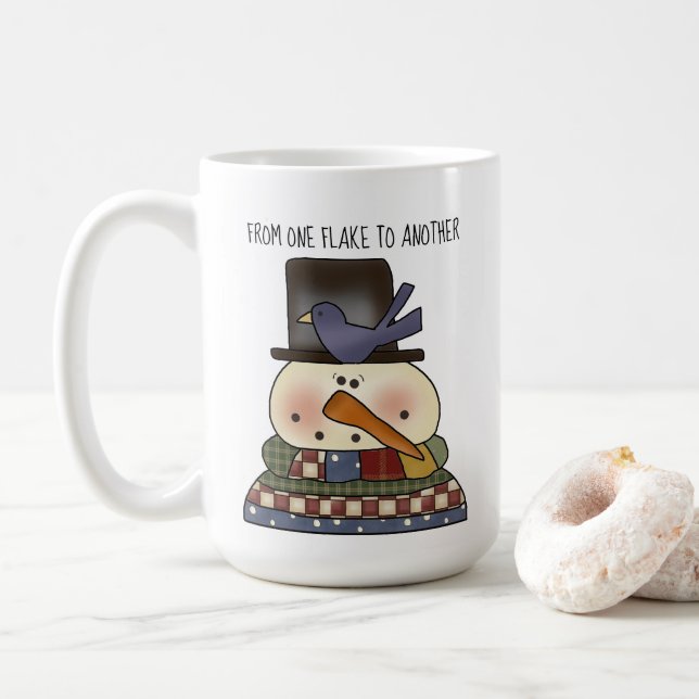 Mug Coupe primitive de café de neige (Avec donut)