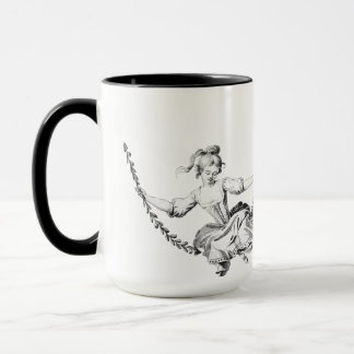 Mug Coupe vintage de café couture Elégance du 18ème si