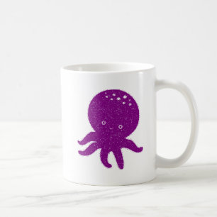 Mug Coupe violet octopus Ancien imprimé