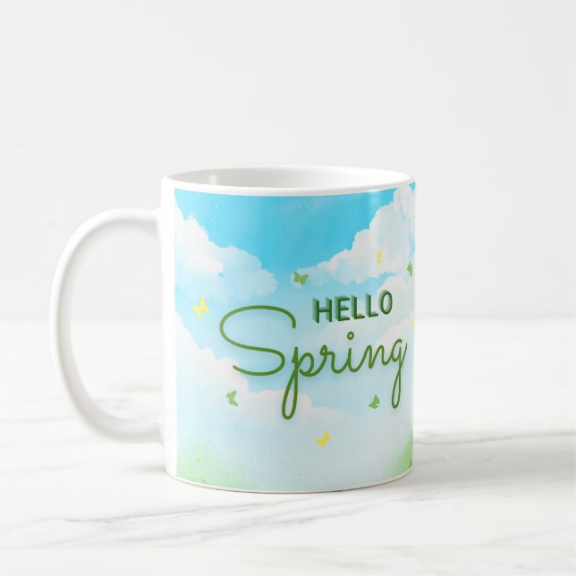 Mug Coupes de Pâques florissantes : Bonjour Printemps (Gauche)