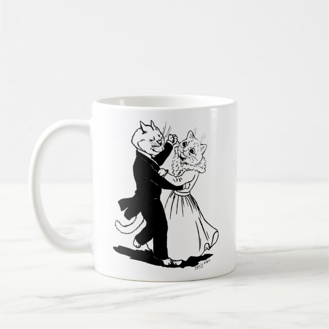 Mug Couple de chats dansant, Louis Wain (Gauche)