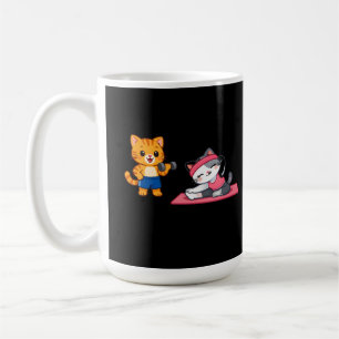 Mug Couple de Chats de Gym Adorables – Cadeau de F
