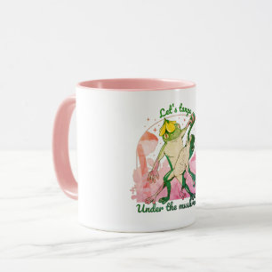 Mug Couple de grenouilles adorables dansant avec des c