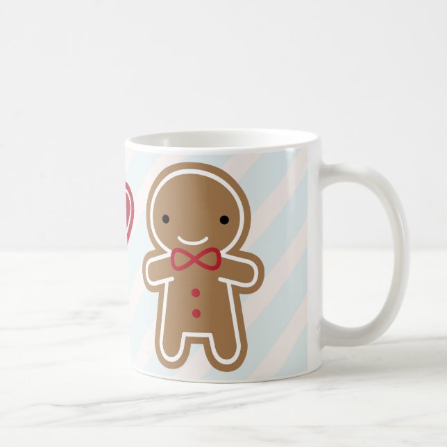 Mug Couple de pain d'épice Cute Kawaii (Droite)
