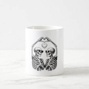 Mug Couple de squelettes de la Saint-Valentin - Cœur r