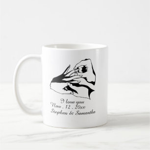 Mug Couple fiancé personnalisé, fiançailles