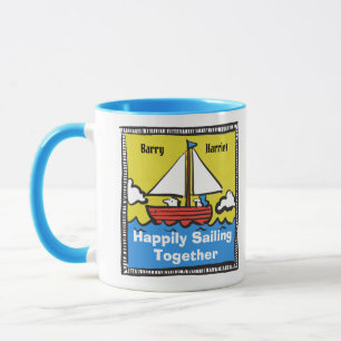 Mug Couple Heureux Naviguant Ensemble