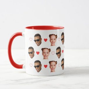 Mug Couple photo personnalisée 2 visages Saint-Valenti