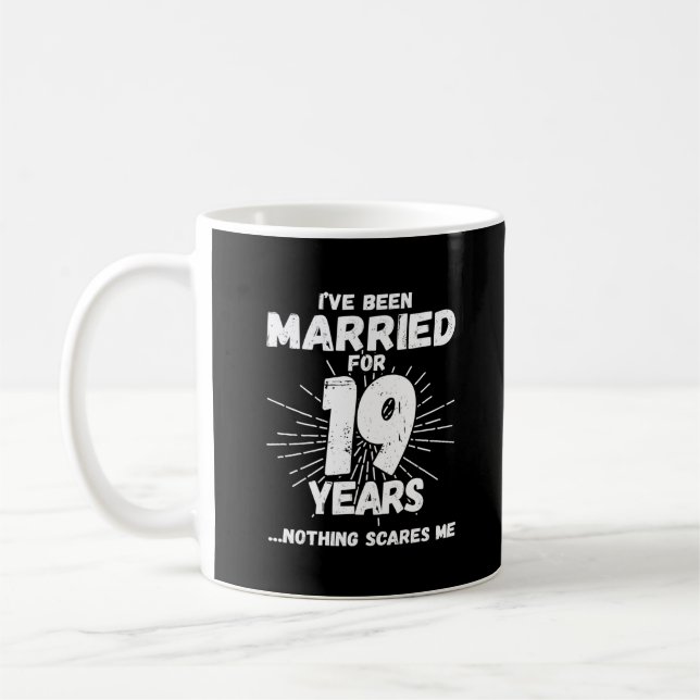 Mug Couples Mariés 19 Ans Drôle 19e Anniversaire (Gauche)