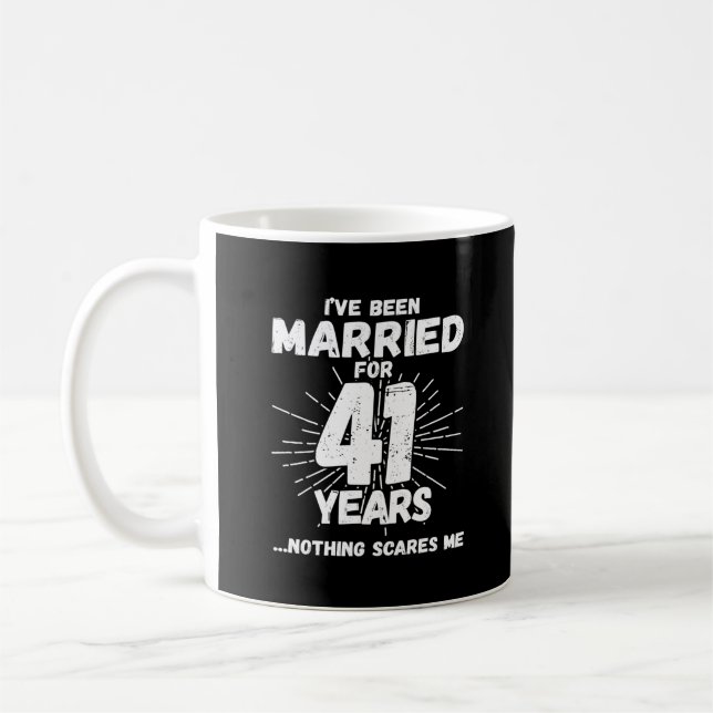 Mug Couples Mariés 41 Ans Drôle 41e Anniversaire de Ma (Gauche)