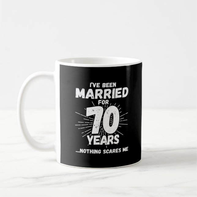 Mug Couples Mariés 70 Ans Drôle 70e Anniversaire (Gauche)