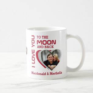 Mug Couples Red VOUS AIME À LA LUNE Photo