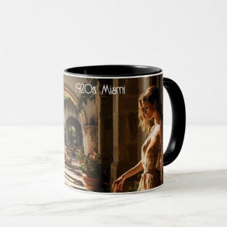 Mug Cour de la villa espagnole Miami années 1920