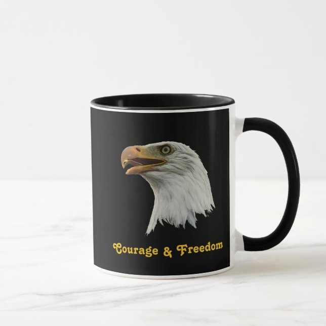 Mug Courage et liberté de l'aigle chauve (Droite)