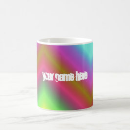 Mug Courbe colorée couleur couleur Nom personnalisé Ca