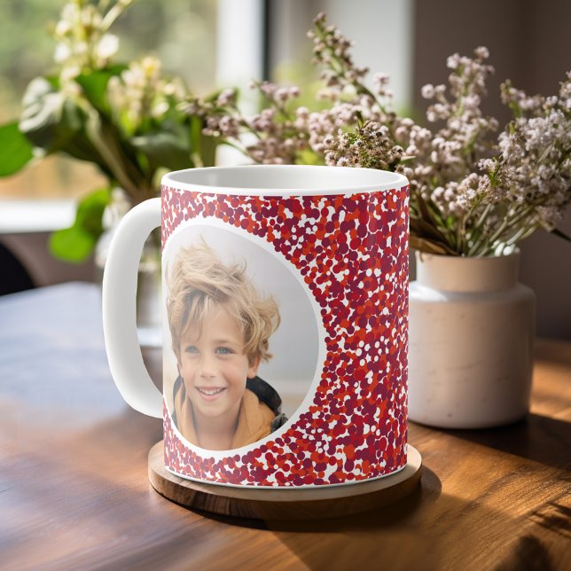 Mug Courbe de Noël Berry avec 2 photos (Personalized Coffee Mug)