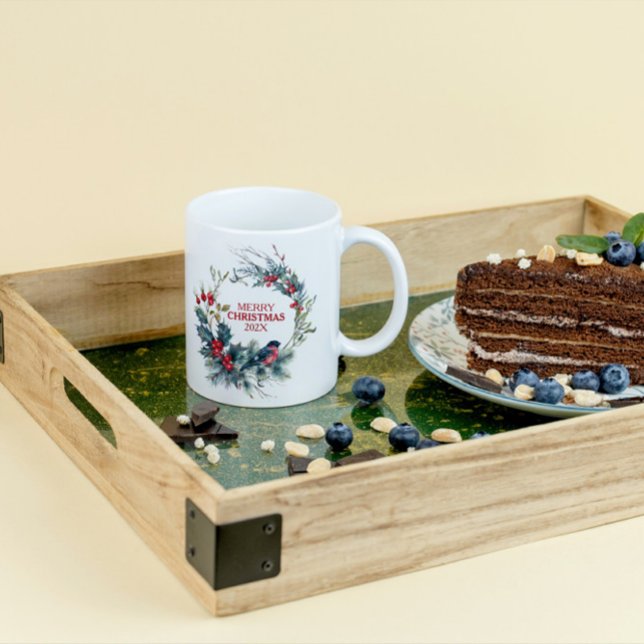 Mug Courbe de Noël Holly & bullfinch (Créateur téléchargé)