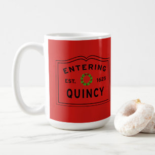 Mug Courbe de vacances verte et rouge, entrée Quincy M