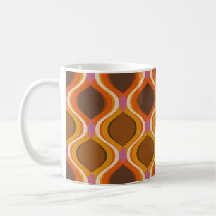 Mug Courbes rétro : 60s-les années 70 Wallpaper Textur