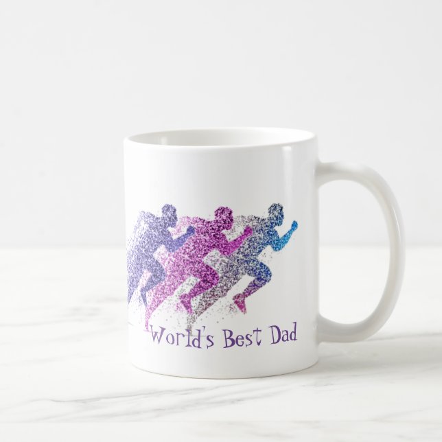 Mug Coureur de course du meilleur prix papa du monde (Droite)