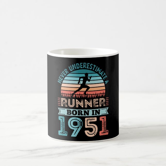 Mug Coureur né en 1951 70e anniversaire Gift Running D (Centre)