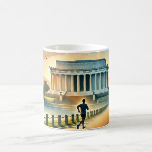 Mug Courir à Washington DC Lincoln Memorial