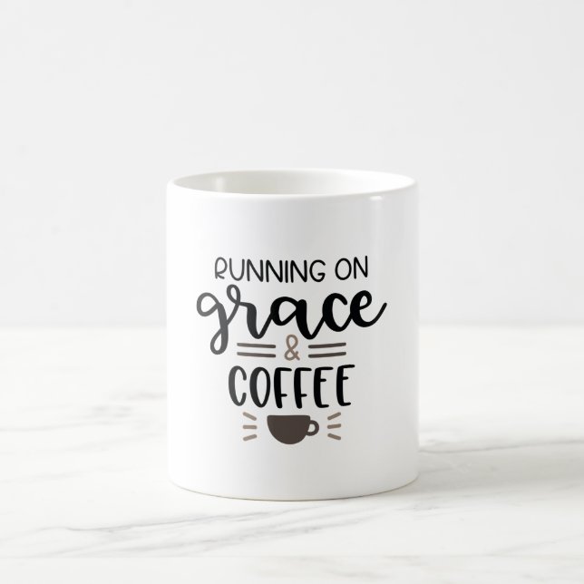 Mug Courir sur la grâce et le café (Centre)