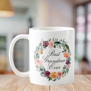 Mug Couronne de fleurs de rose d'automne de la meilleu