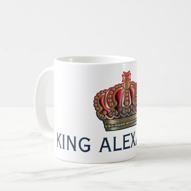 Mug Couronne de la Croix Royale - Bleu Or (Devant gauche)