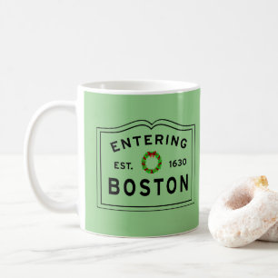 Mug Couronne de Noël à Boston MA