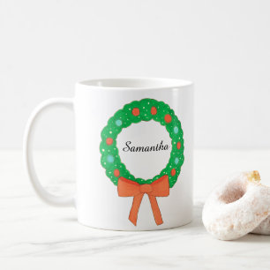 Mug Couronne de Noël avec cabot