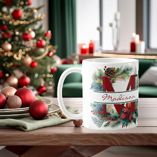 Mug Couronne de Noël personnalisée