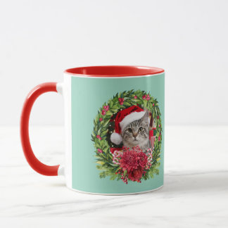 Mug Couronne de Noël Tabby