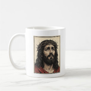 Mug Couronne d'épines vintage portrait religieux art v