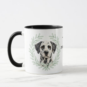 Mug Couronne d'eucalyptus Dalmatien Monogramme