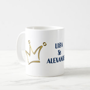 Mug Couronne dorée drôle - luxe royal 1