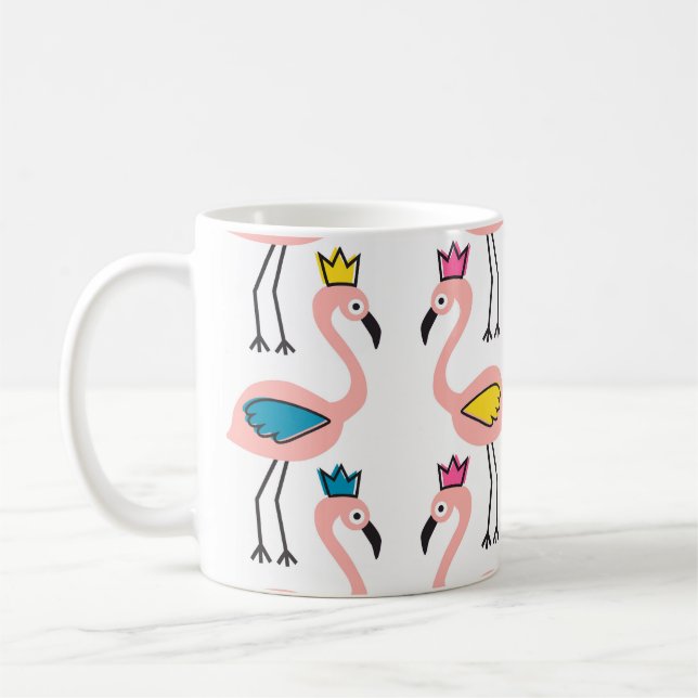 Mug Couronne Flamant rose : Enfants Vintages (Gauche)