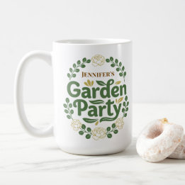 Mug Couronne personnalisée élégante pour fête de jardi