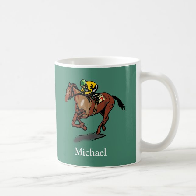 Mug Course de chevaux personnalisée (Droite)