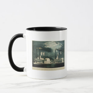 Mug Course de minuit sur le Mississippi, 1875