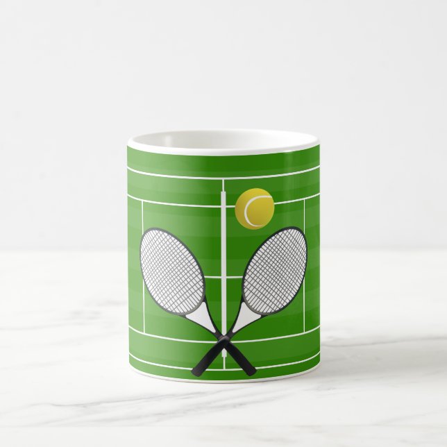 Mug court de tennis et RACKETS DE TENNIS (Centre)