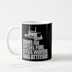 Mug Court sur le carburant diesel Citation drôle Condu