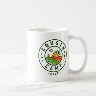 Mug Cousin Camp 2025 Tribu de camping Vacances d'été