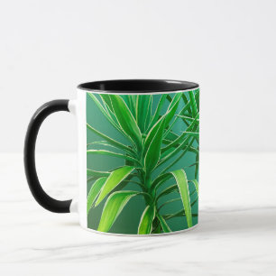 Mug Coussin d'arbre palmier botanique vert