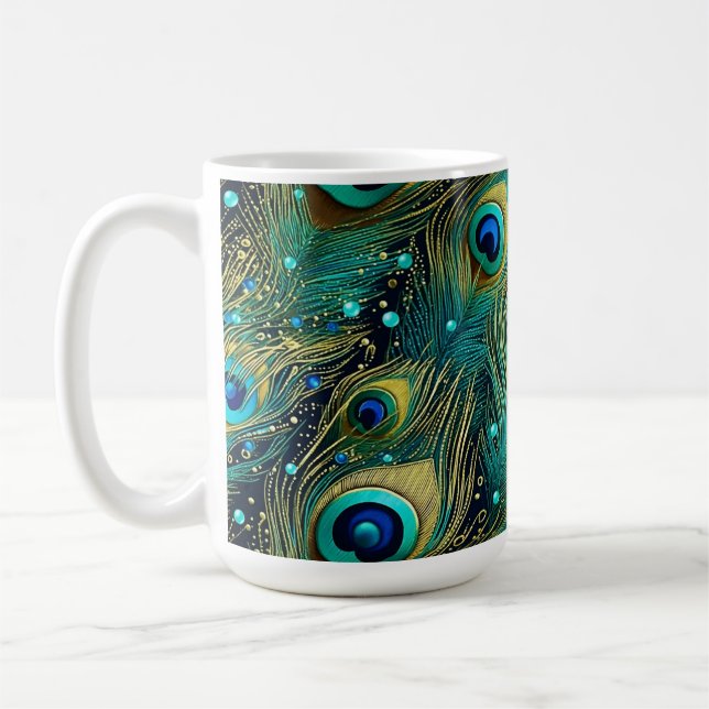 Mug Coussin de jet Peacock Passion (Gauche)