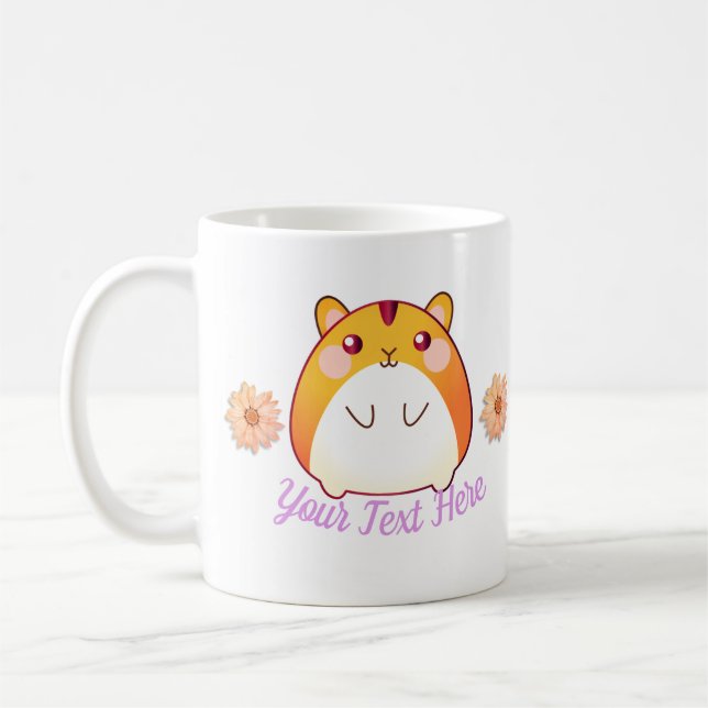 Mug Coutume mignonne de hamster de Kawaii (Gauche)