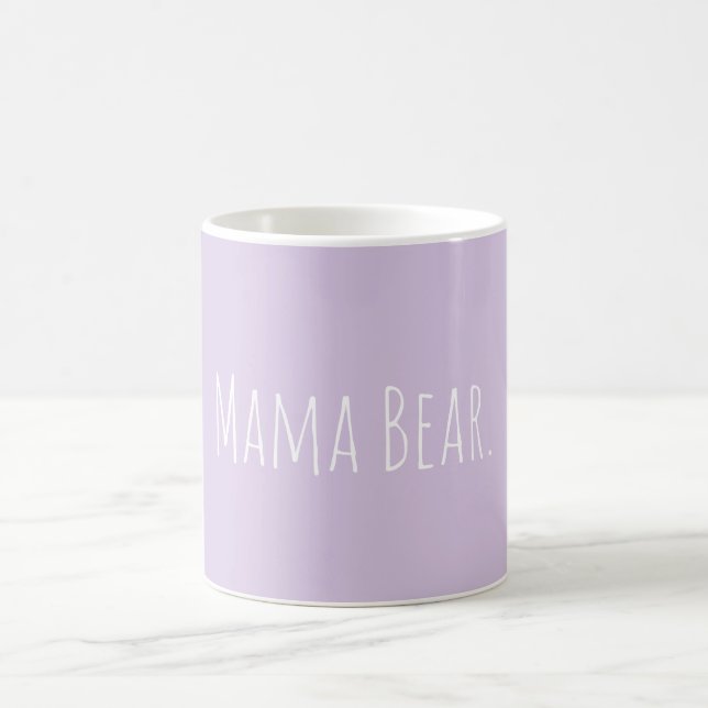 Mug Coutume Minimale Ours Mama Lilac Violet (Centre)